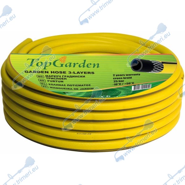 Маркуч градински 1/2 цол, 30м., трислоен, TopGarden 402115